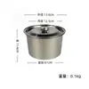Pote de Tempero de Aço Inoxidável Comercial Pote de Banha Cozinha Doméstico Pote de Tempero com Tampa Copo de Tempero Caixa de Tempero para Óleo de Pimenta