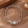 Pulsera de Cristal de Piedra Natural Estilo Chino, Sensación de Lujo Ligero y Gama Alta, Joyería Pequeña Exquisita para Mujeres, Pulsera para Damas