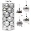 Decoración de Bola de Navidad Hueca Electrochapada 6cm Bola de Plástico Adorno Colgante para Árbol de Navidad Decoración para el Hogar en Fiestas Caja de Juego de Bolas Redondas
