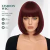 Peruca Cosplay Transfronteiriça para Mulheres, Cabelo Curto Reto Bobo, Penteado de Estudante Estilo Harajuku, Conjunto de Perucas Coloridas de Anime em Estoque