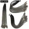 Pelucas Trenzadas de Colores Estilo Europeo y Americano, Coletas de Color Degradado, Trenzas de Espiga de Celebridades de Internet, Trenzas de Boxeadora de Tres Hebras para Discoteca