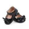Zapatos de princesa para niña de 0 a 12 meses, zapatos poco profundos de cuero PU, suela de goma, zapatos para niños pequeños, zapatos para bebé al por mayor 2787