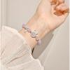 Pulsera de Conejo de Amatista Femenina ins Lujo Ligero Sentido de Diseño de Nicho Pulsera de Conejo de Ágata Roja Imitación Fuente en Vivo Femenina