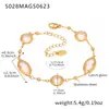 Diseño de Rueda de la Fortuna Oro de 18 Quilates Acero Inoxidable Tobillera Colorida Nicho Elegante Versátil Verano Lujo Accesible Tobillera Joyería para el Pie