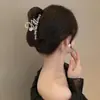 Pinza para el Cabello de Metal para Mujer, Pinza Tiburón de Lujo de Alta Gama, Pasador para Peinados Recogidos, Accesorio para el Cabello con Perlas para la Parte Trasera de la Cabeza