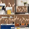 Papel de Parede Adesivo Autoadesivo PVC com Textura de Madeira para Sala de Estar, Quarto, Reforma de Hotel, Adesivos de Parede Decorativos à Prova d'Água