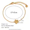 Moda Europea y Americana Sencillo Nicho Temperamento Colgante Explosivo Collar Cadena Fina de Serpiente de Acero Inoxidable Chapado en Oro de 18K Pulsera de Flor