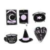 Impresión acrílica de Halloween, murciélago, calavera, gato, accesorios de resina para bricolaje, pendientes, collar, material