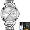 Reloj para hombre LIGE 9846 reloj de cuarzo de moda deportiva de ocio para múltiples negocios reloj una generación de cabello