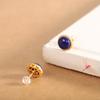 Brincos de moda minimalista cor de prata S925 banhados a ouro brincos femininos lapis lazuli brincos novos outono e inverno