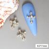 Joyería para uñas de cruz con incrustaciones de diamantes Tendencia europea y americana Accesorios para uñas de aleación para usar decoración DIY venta al por mayor reflejo superficial