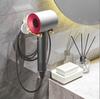 Estante de almacenamiento para secador de pelo eléctrico, de acrílico, sin perforaciones, para montar en la pared en el baño