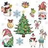 Imán de Refrigerador de Muñeco de Nieve Navideño Más Popular de Amazon Decoración de Pegatina Magnética para Refrigerador de Invierno con Papá Noel y Copo de Nieve
