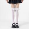 Botas ainda meias de balé de algodão acima do joelho femininas primavera e verão arco tubo longo lolita renda primavera e outono meias coxa