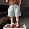 Shorts de Trabajo para Niños Verano 2026 Nuevo Estilo Pantalones de Verano Delgados Pantalones Casuales de Cinco Puntos para Niños Tendencia