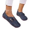 Zapatos planos casuales de talla grande para mujer, versátiles, estilo europeo y americano, nuevos mocasines bajos de punta redonda para primavera y otoño