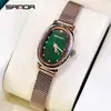 Sanda pulseira de aço transfronteiriça Feminino Pequeno estilo ins simples à prova d'água relógio feminino com tijolo relógio de quartzo atacado