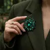 Broche de Flor de Pedrería de Cristal Más Vendido Transfronterizo Europeo y Americano, Accesorios de Vestir Lujosos y Elegantes, Ramillete de Gama Alta