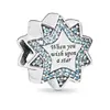 Panjia Nova Quente Azul Safira Diamante Amor Pétala Contas DIY Acessórios de Joia Pulseira Pulseira