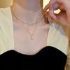 Collar con borlas de diamantes de moda coreana, cadena de clavícula distintiva que combina con todo, collar de cadena de lana ligero y de lujo de alta gama para mujer.