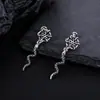 Aretes de Acero de Titanio para Hombres, Pinzas para Orejas con Borla y Cono Estilo Punk para Mujeres, Aros para Orejas Unisex sin Perforación, Accesorios para Orejas de Acero Inoxidable de Moda
