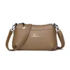 Bolso de Mujer de Cuero Genuino Nueva Moda Versátil Bolso de Hombro para Mujer Bolso Cruzado Gran Capacidad Cuero Suave Bolso para Madres de Mediana Edad