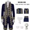 Conjunto de vestuario victoriano transfronterizo, frac del período de regencia del siglo XVIII, atuendo de príncipe estilo corte medieval