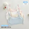 Sutiã Camiseta Sem Costura para Meninas de 8 a 13 Anos, Período de Desenvolvimento, com Alças Finas Ajustáveis e Bojos de Algodão, Anti-Impacto, Respirável, Roupa Íntima Infantil para Estudantes