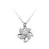 Collar de acero de titanio con colgante de molino de viento de circón nuevo de AliExpress transfronterizo cadena para clavícula femenina colgante joya de molino de viento giratorio