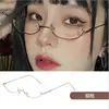 Armação de Óculos Pure Desire Meia Armação Estilo Japonês Anime Celebridade da Internet Mesmo Estilo Armação de Óculos de Meia Armação Inferior para Mulheres Acessório para Foto Sem Maquiagem