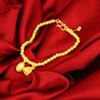 Pulsera de color dorado con legado antiguo para mujer, pulsera de cuentas con transferencia de olla de loto Sha Jin He He Mei Mei, pulsera de felicidad de dos generaciones, regalo
