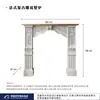 Gabinete Decorativo de Chimenea Falsa Estilo Retro Americano en Color Nogal, Estante para Recibidor, Accesorio de Fotografía para Sala de Transmisión en Vivo de Bodas