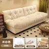 Sofá nube para sala de estar en casa, sofá perezoso de moda para apartamentos de alquiler, sofá pequeño de tela, sofá cama de líneas rectas para dormitorio