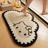 Alfombra de baño de dibujos animados, alfombrilla antideslizante para el lavabo, duradera y absorbente, alfombrilla de tierra de diatomeas para la entrada del inodoro, disponible para envío directo