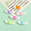 Color Macarrón Corazón Alas Alas Resina Accesorios Pequeños DIY Taza de Pegamento Cremoso Imán para Refrigerador Hebilla de Zapato Accesorios