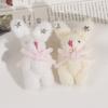 Conejo de peluche de tela con forma de estrella de cinco puntas y lazo de otoño e invierno con colgante, accesorios de joyería DIY al por mayor