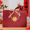 Bolso de mano rojo brillante exquisito para amor, caja de dulces, bolsa de regalo de agradecimiento de boda para dulces, bolsa de dulces para recuerdos de boda, bolsa de regalo de boda