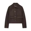 Venta al por mayor Otoño 2026 Nuevo Estilo Europeo y Americano Chaqueta Casual Holgada de Color Sólido para Mujer 61814