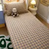 Funda Especial para Cama de Residencia Estudiantil Pieza Única 100% Algodón Protector de Cama Colchón de Algodón Puro Juego de Tres Piezas para Cama Individual de Residencia