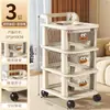 Carrinho Rack de Lanches de Chão Plástico Multicamadas Doméstico Removível Rack de Armazenamento Armário de Armazenamento de Brinquedos para Crianças