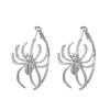 Europeu e Americano Ins Exagerado Grande Aranha Brinco Retro Moda Escuro Engraçado Liga Aranha Brincos Brincos de Halloween