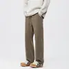 Ropa de Hombre Fengshe / 2026 Moda Urbana Versátil Retro Pantalones Casuales Nuevo Estilo Otoño-Invierno Únicos de Algodón Puro de Pierna Ancha para Hombre