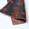 Bufanda de bolsillo para hombre, estilo retro, estilo británico, cuadrada, pequeña, para ceremonia de boda, color rojo vino, con estampado floral oscuro.
