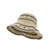 Sombrero de Paja para el Sol Estilo Pastoral Primavera y Verano Sombrero de Pescador Vacaciones en la Costa Sombrero de Paja Hueco Artístico Versátil para Mujer