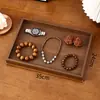 Caja de Joyería de Madera Caja de Almacenamiento Compartimentada para Pulseras y Brazaletes Caja de Exhibición Retro de Cuentas Budistas Artefacto de Almacenamiento para Pulseras a Prueba de Polvo