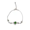 Pulseira de Zircônia em Forma de Laço e Cabaça, Levemente Luxuosa, Requintada, Moderna e Versátil para Mulheres, Joias Personalizadas de Luxo Leve e de Alta Qualidade para Atacado