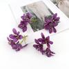 Nueva Simulación de Rocío Cabeza de Flor de Lirio de Tres Puntas DIY Pared de Flores para Boda Arreglo Floral Material Floral Decorativo Exportación Venta Caliente
