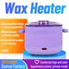 Frijol de cera para depilación nuevo transfronterizo, horno calefactor de terapia de cera, horno fundidor de cera, mini olla fundidora de cera de abeja de silicona integrada portátil, máquina