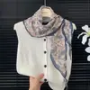 Bufanda Cuadrada Pequeña Original Coreana Vintage de Algodón Lino con Puntos Pequeños en Forma de Diamante Bufanda de Seda para Mujer, Bufanda Decorativa Versátil para Cuello para Primavera y Otoño
