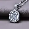 Collar zachilam de plata de ley S925 vintage Moda Nacional para niños Colgante de Tigre accesorios de regalo Cadena para suéter al por mayor